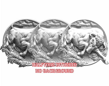 BULL 3d illusion & laser-ready file 3DWave.us